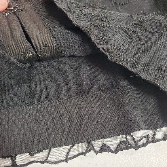 Due Per Due Women Whimsigoth Embroidered Mesh Cardigan Size S Black Fairy Grunge - Picture 3 of 10